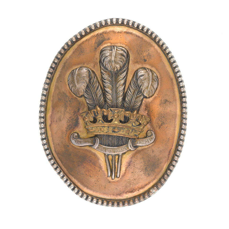 Shoulder belt plate, officer, Western Regiment Glamorganshire