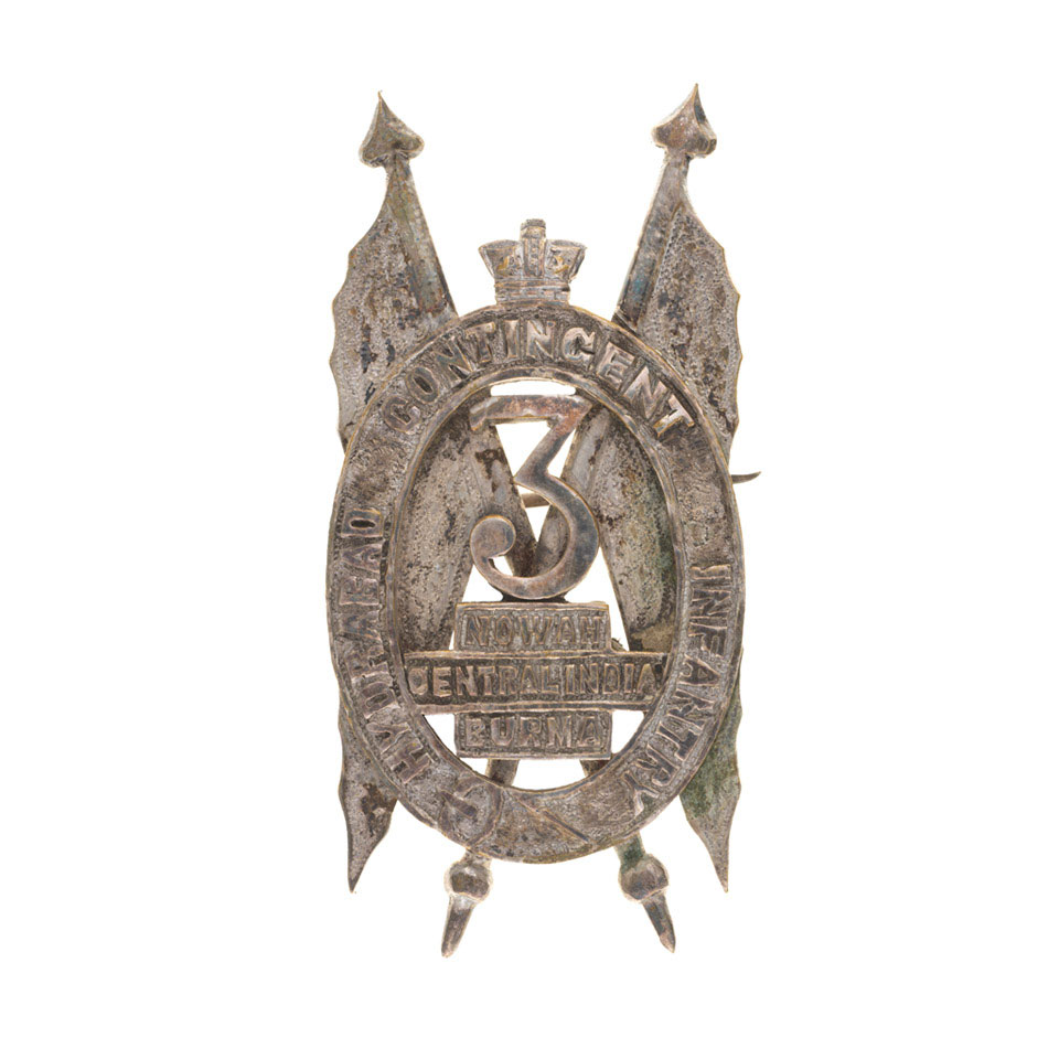 Pugri badge, 3rd Infantry Hyderabad Contingent, 1885-1903