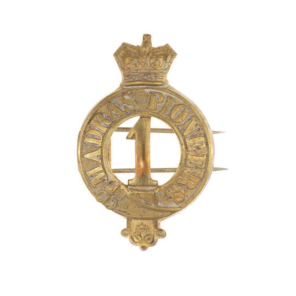 Pugri badge, 1st Regiment of Madras Infantry (Pioneers), 1883-1901 ...