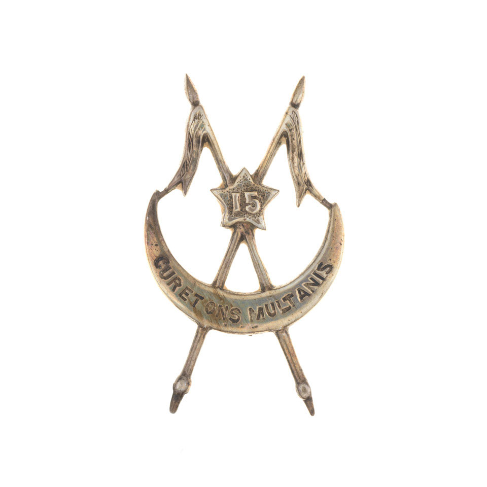 Cap badge, officer, 15th (Cureton's Multani) Regiment of Bengal Lancers ...