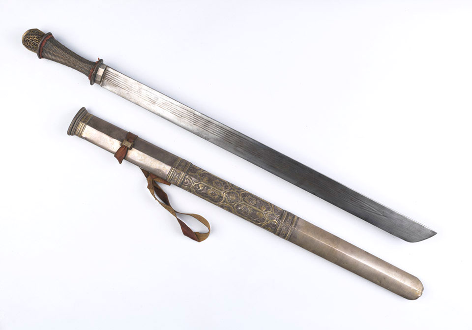 Tibetan sword and scabbard, Commander J L Younghusband, 1904 | Online ...