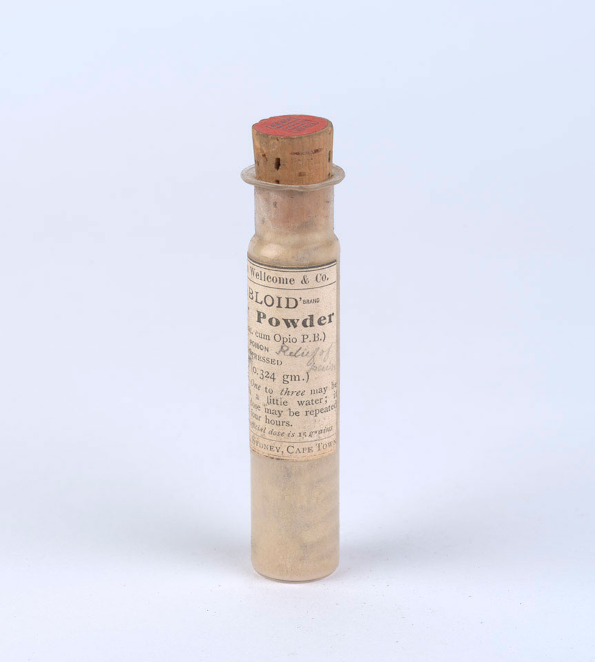 Medicine bottle, 'Dover Powder', Burroughs, and Company, 1896