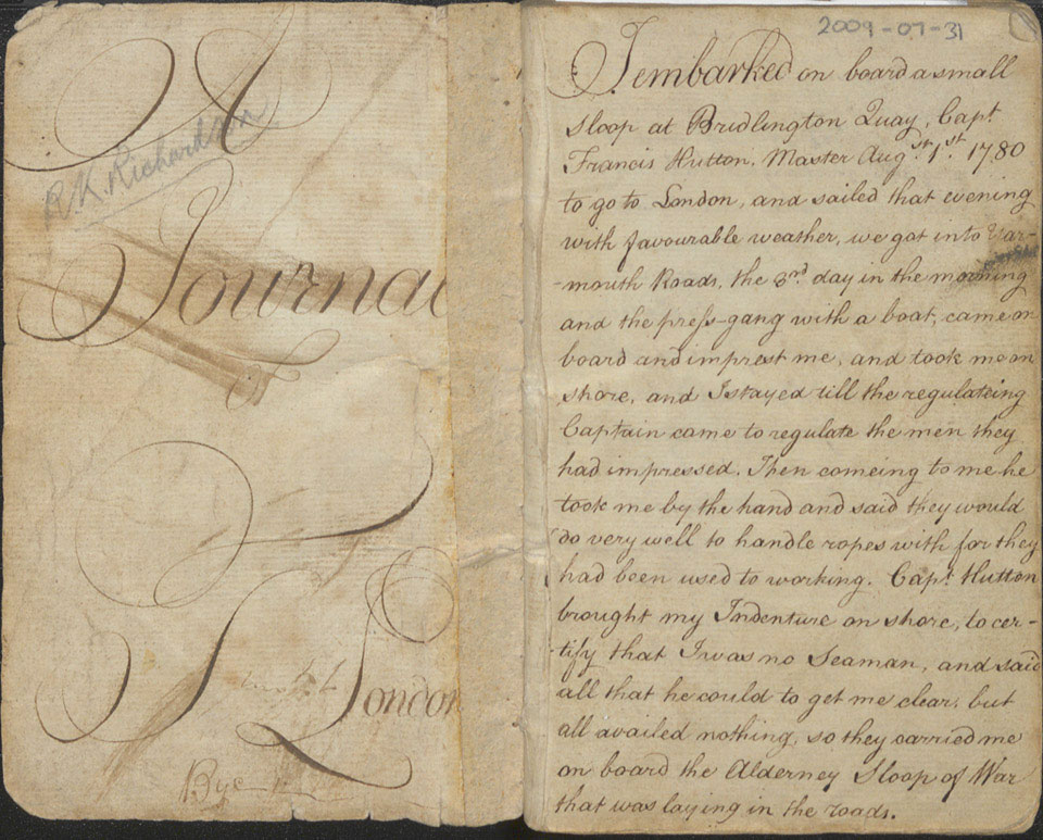 Journal of a private of the 100th Regiment of Foot, August 1780-July 1786