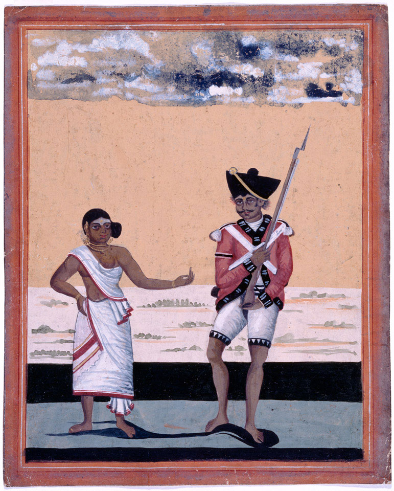 Sepoy of Madras Native Infantry and his wife, 1810 (c)