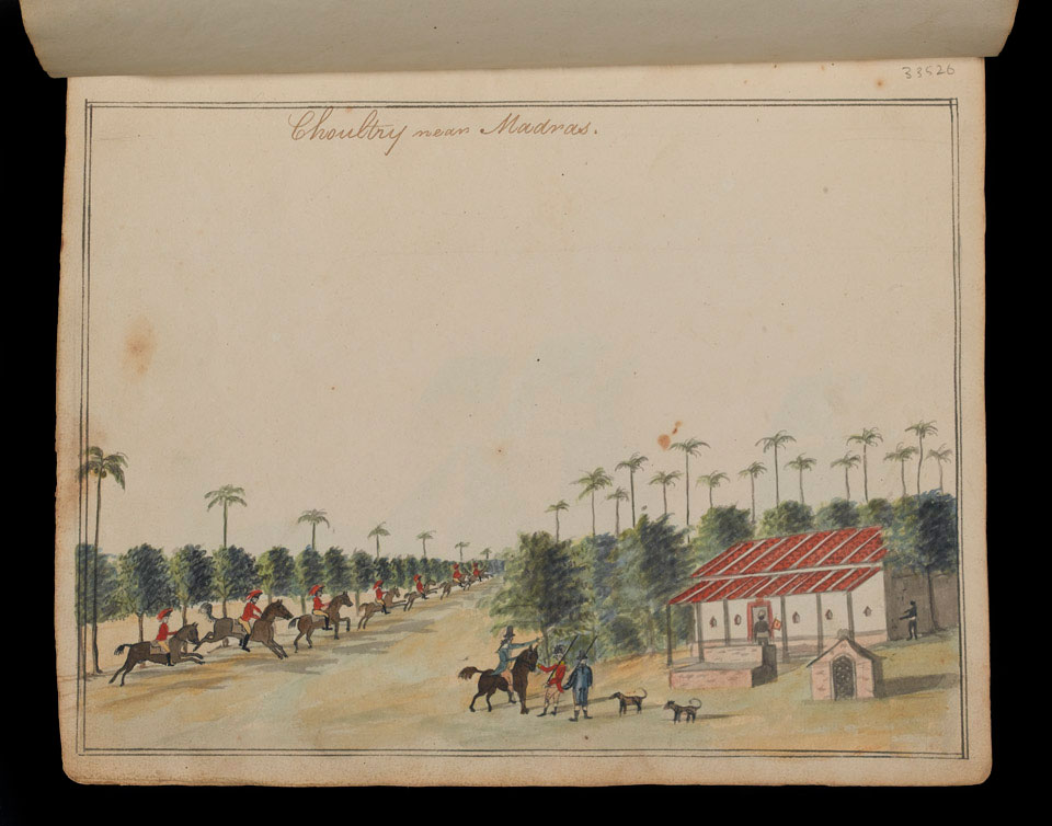 'Choultry near Madras', cavalry training, 1800 | Online Collection ...