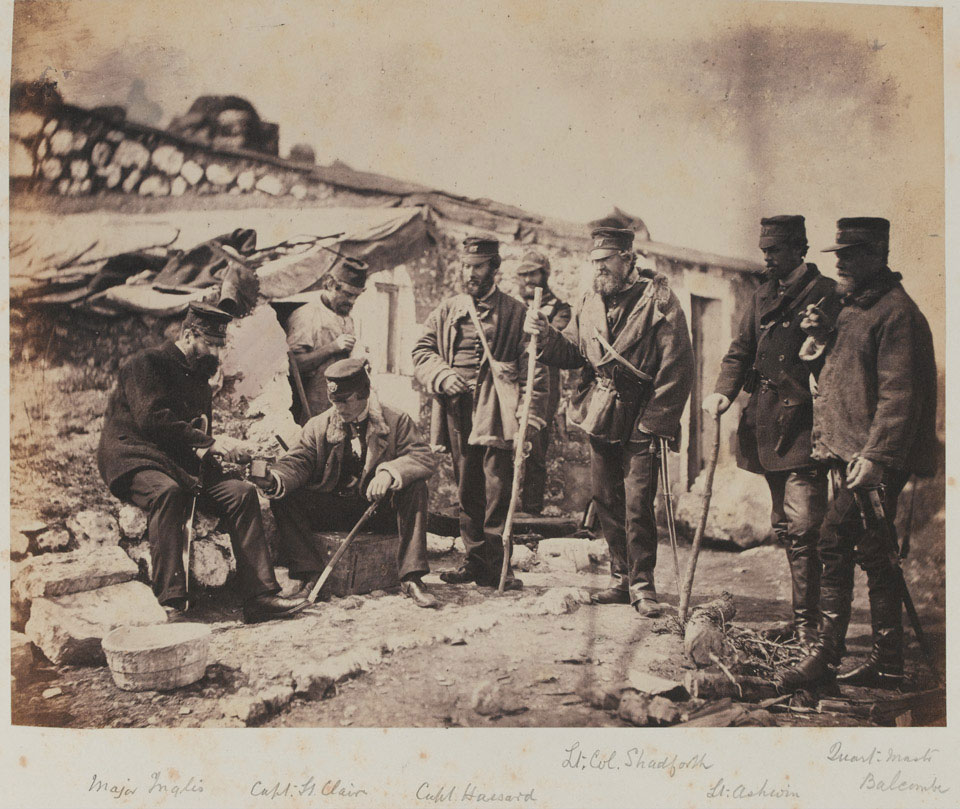 Lieutenant-Colonel Shadforth and officers, 57th (West Middlesex) Regiment, Crimea, 1855