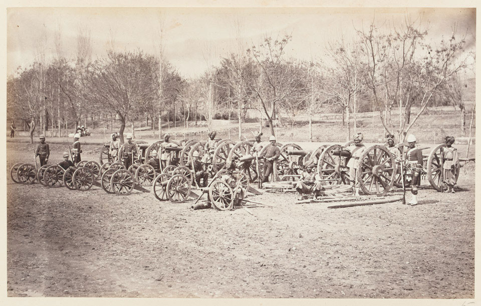 Afghan guns captured at the Peiwar Kotal at Kohat, 1878 (c)