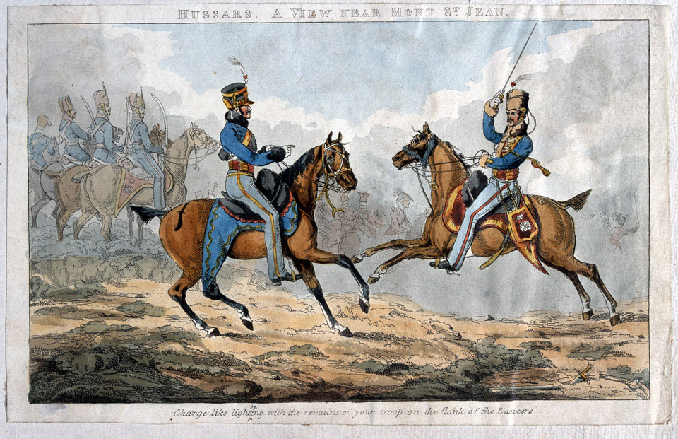 'Hussars. A view near Mont St Jean', Napoleonic Wars, 1815 | Online ...