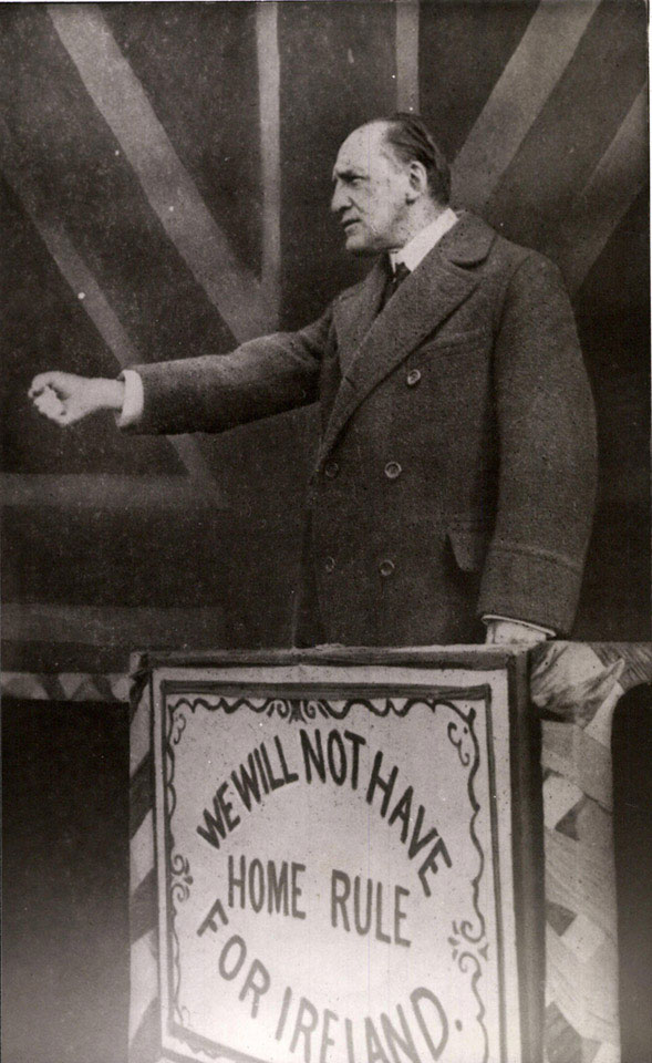 Sir Edward Carson, Leader of the Ulster Unionist Council, speaking against the Home Rule Bill, Ireland, 1913 (c)