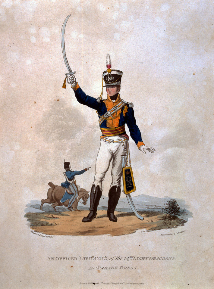 An Officer of the 14th Light Dragoons in Parade Dress, 1812