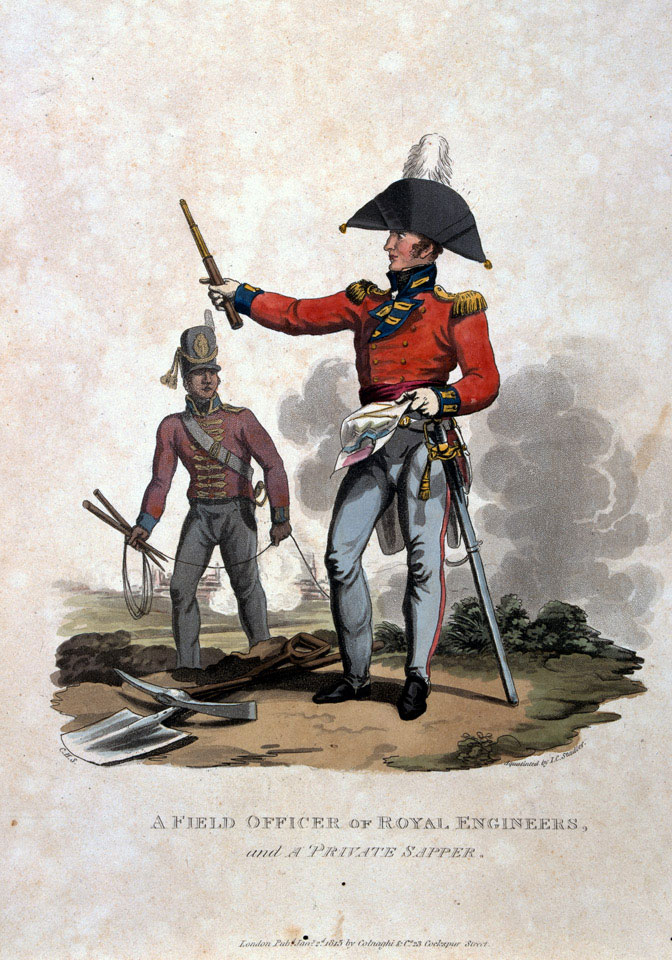 A Field Officer of Royal Engineers and a Private Sapper, 1812