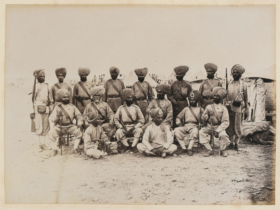 The 15th (Ludhiana) Regiment of Bengal Native Infantry in the desert landscape of Sudan, 1884 (c)