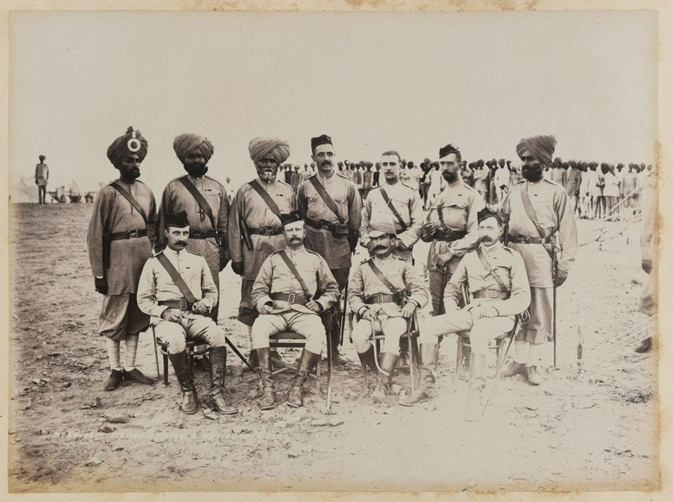 British and native officers of the 15th (Ludhiana) Regiment of Bengal Native Infantry.
