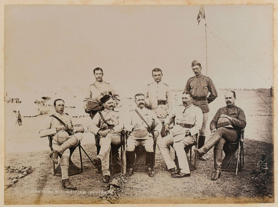 'No. 57. 28th BO. N.I. British Officers', Suakin, Sudan, 1885 (c)
