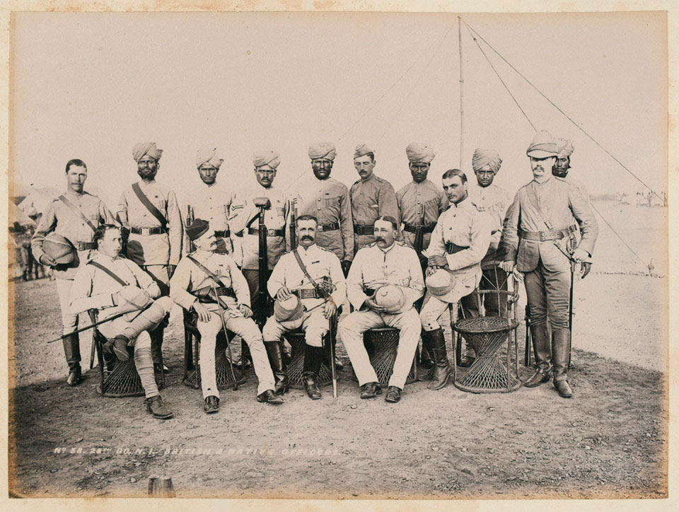 'No. 58. 28th BO. N.I. British & Native Officers', Suakin, Sudan, 1885 (c)