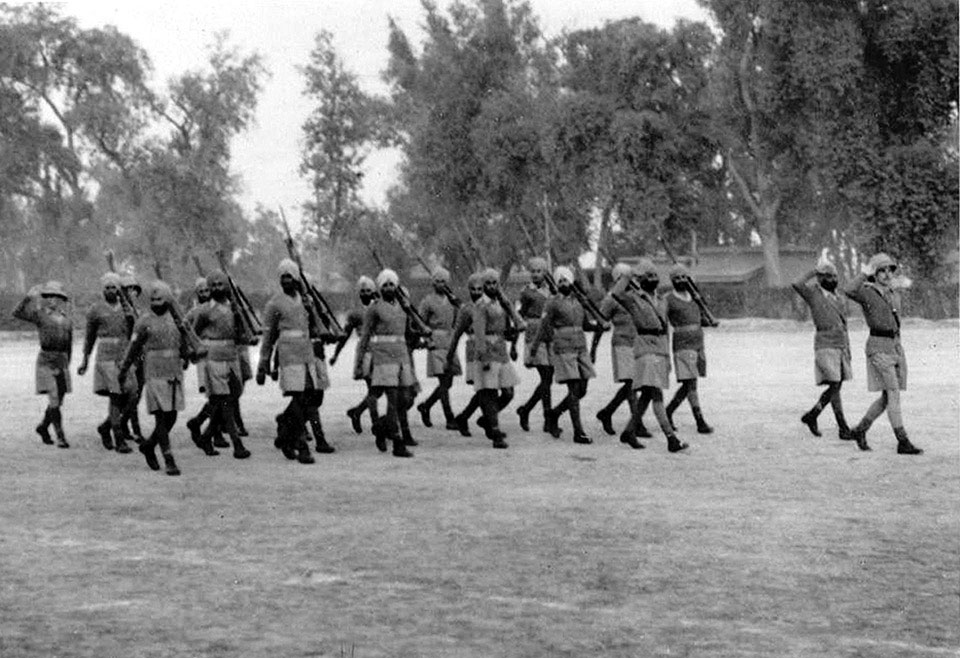 Inspection of the Faridkot Sappers and Miners by HH The Maharajah of Faridkot State, 1942