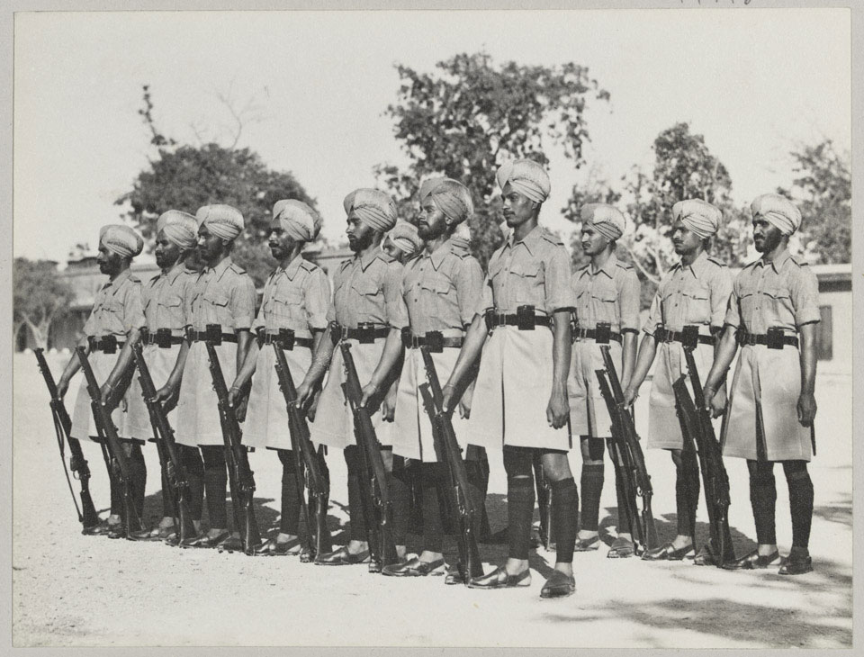 Sikhs of 1st Battalion, 13th Frontier Force Rifles, in Guard Order, 1938 (c)