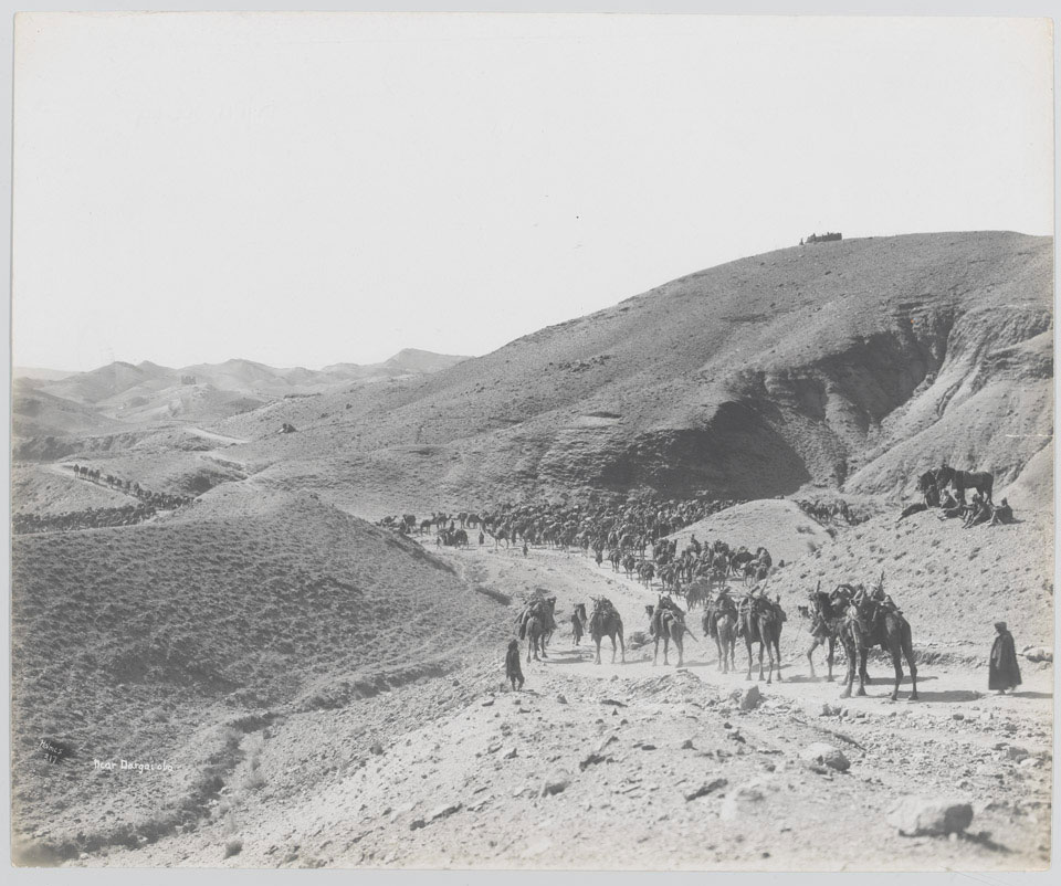 A camel convoy near Dargai Oba, Waziristan, 1920 (c) | Online ...