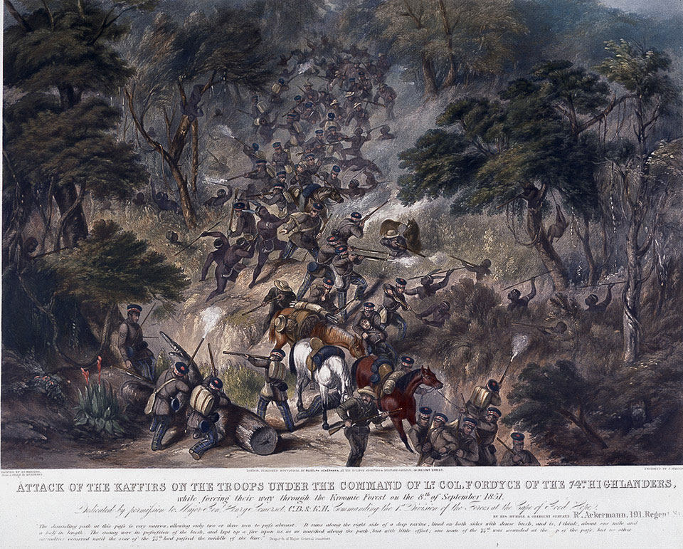 Attack on the 74th Highlanders, Kroomie Forest, 8th Cape Frontier War, 8 September 1851