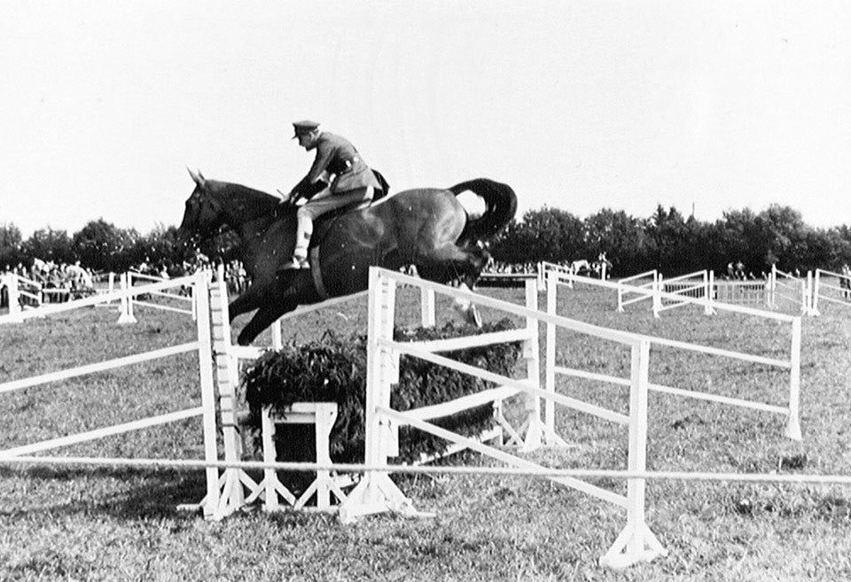 'Lt. Bill The Earl of Harrington takes the jumps', Kappeln, 8 September 1945