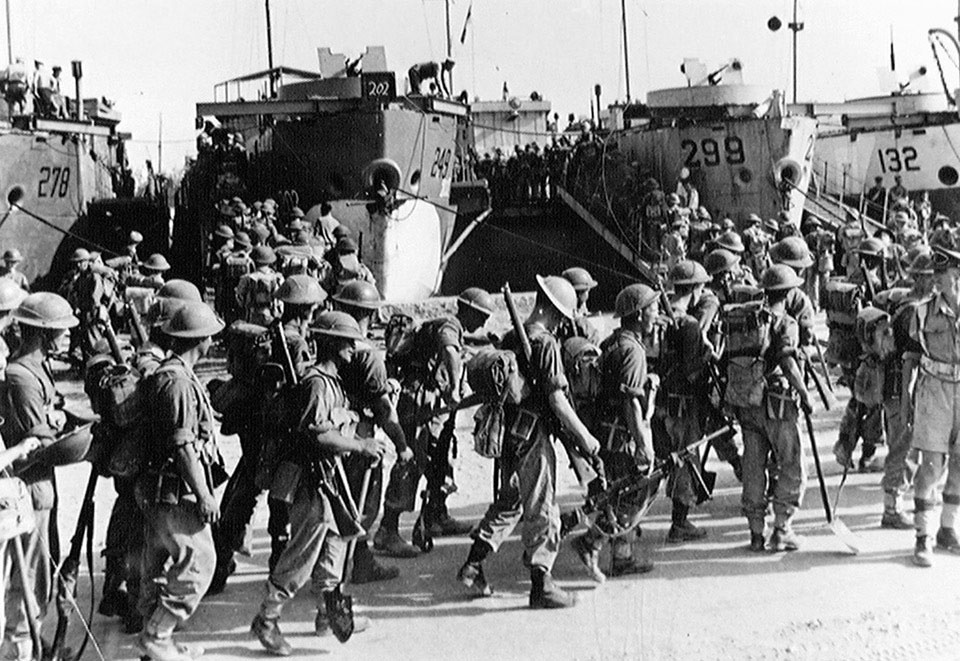 2nd Battalion, The Seaforth Highlanders (The Ross-Shire Buffs, Duke of Albany's), embarking at Sousse, 5 July 1943
