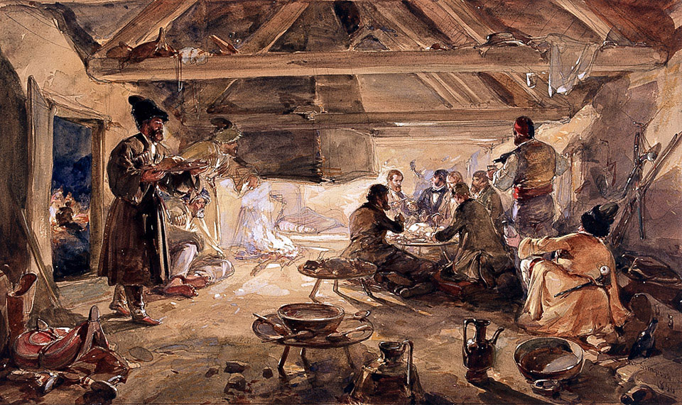 Firelit Camp, Circassia, 1856