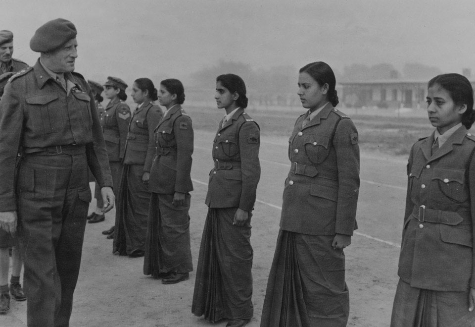 Field Marshal Auchinleck inspecting Women's Auxiliary Corps (India), 1947 (c)