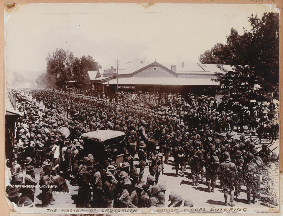 Troops entering Ladysmith, February 1900