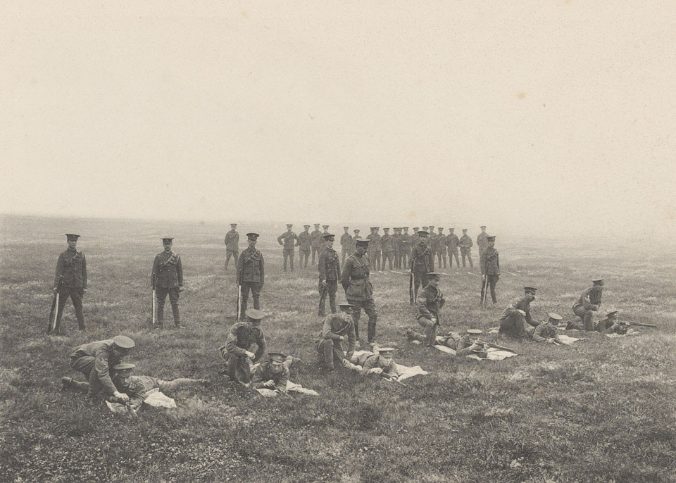 Recruits at musketry: 5th (Royal Irish) Lancers, Aldershot, August 1907
