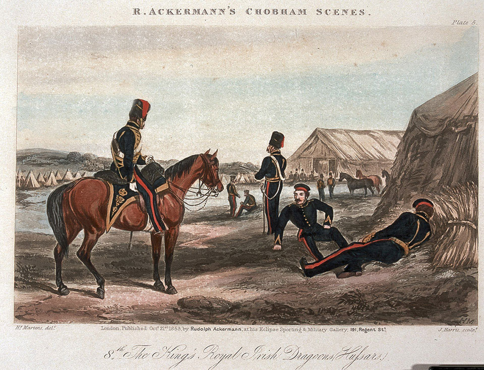 8th (The King's Royal Irish) Regiment of (Light) Dragoons (Hussars) at Chobham, 1853