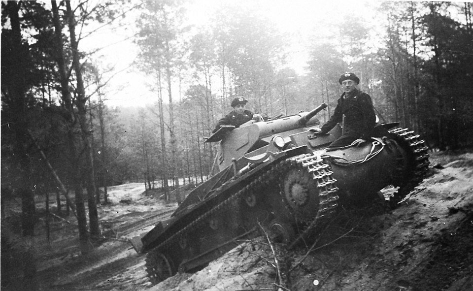 Panzer II tank during a pre-war exercise, 1938