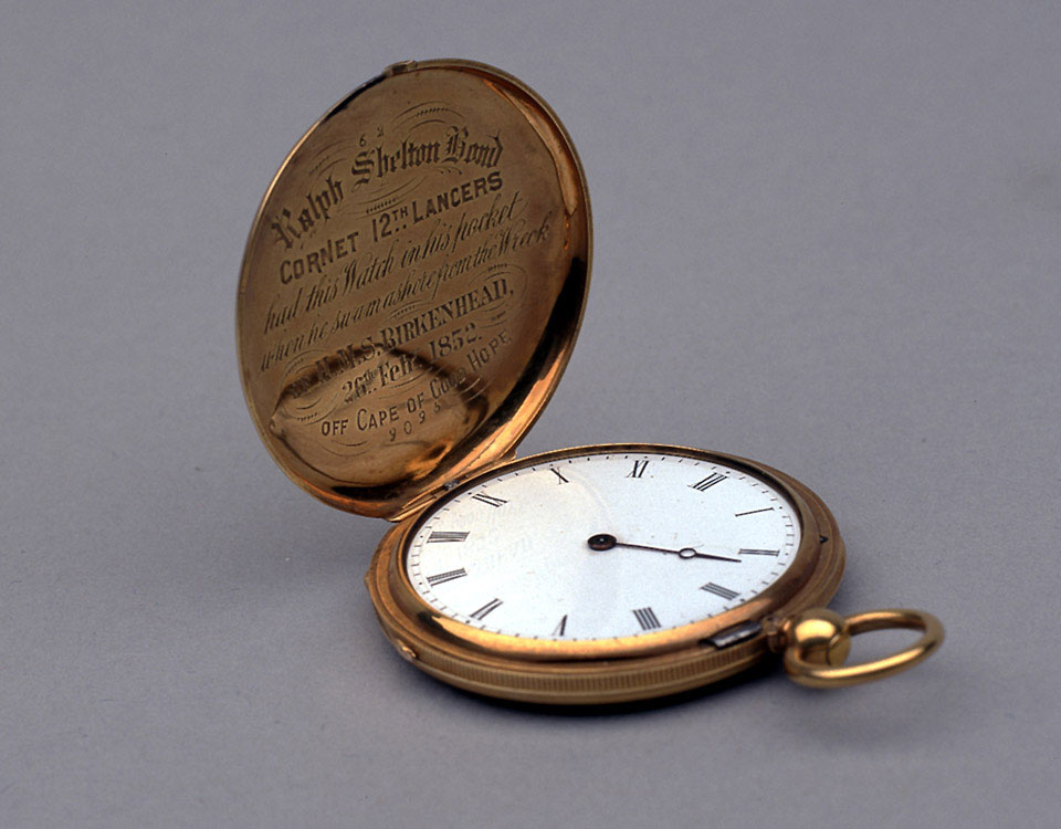 Gold watch owned by Cornet Ralph Shelton Bond, 12th (Prince of Wales's Royal) Lancers, 1852