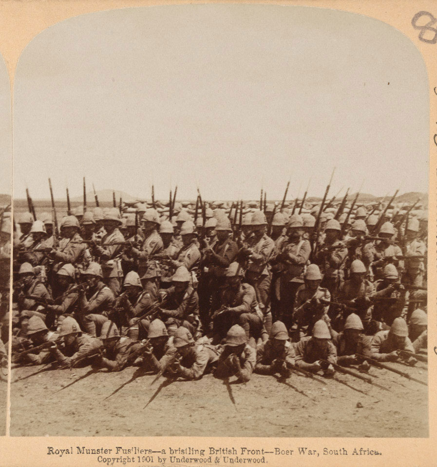 'Royal Munster Fusiliers - a bristling British Front-Boer War, South Africa', 1899 (c).