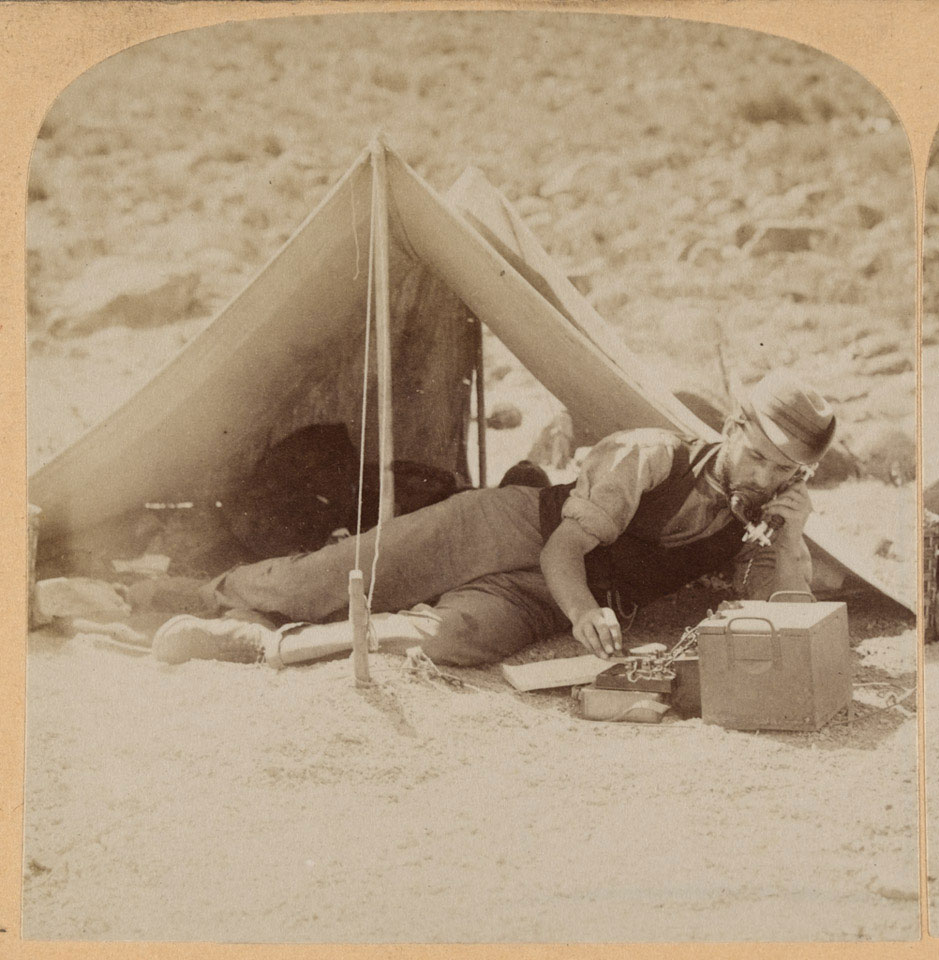 British field telegrapher, South Africa, 1899