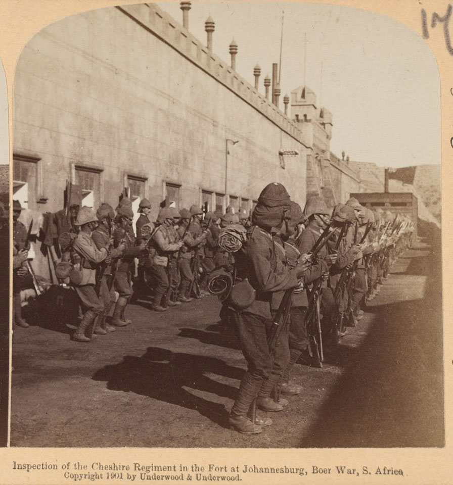 Inspection, Cheshire Regiment, Johannesburg, 1900