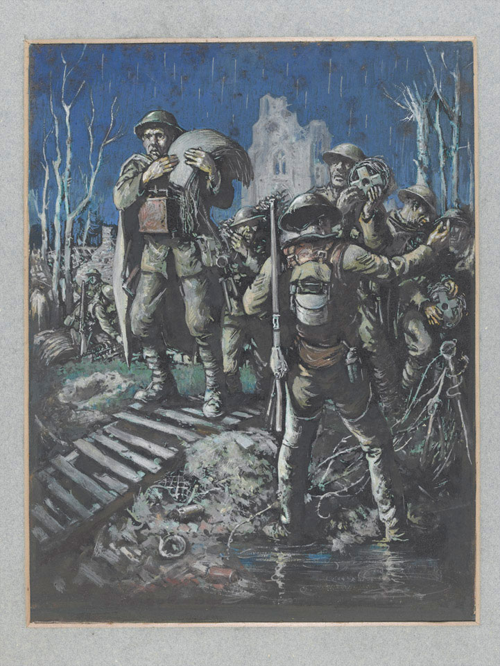 'Bringing up supplies at night', 1918 (c)
