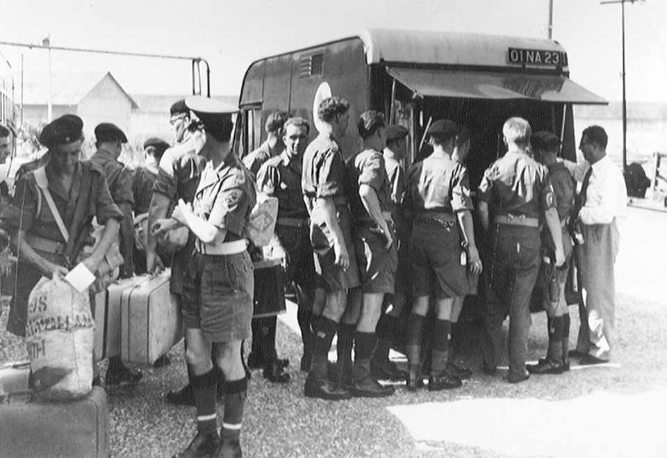 A NAAFI mobile refreshment van serving the Queen's Own Royal Irish Hussars, Penang, Malaya, 1962