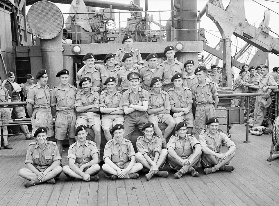 'A' Squadron, No 3 Troop, 3rd County of London Yeomanry (Sharpshooters), en route to Egypt, 1941