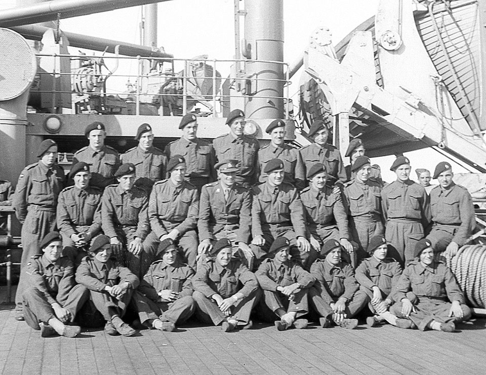'B' Squadron, No 3 Troop, 3rd County of London Yeomanry (Sharpshooters), en route to Egypt, 1941