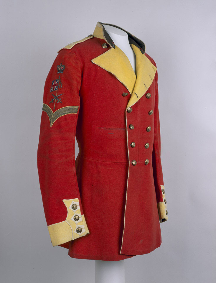 Full dress tunic, Colour Sergeant J Anderson, 83rd Regiment of Foot, 1855 (c)